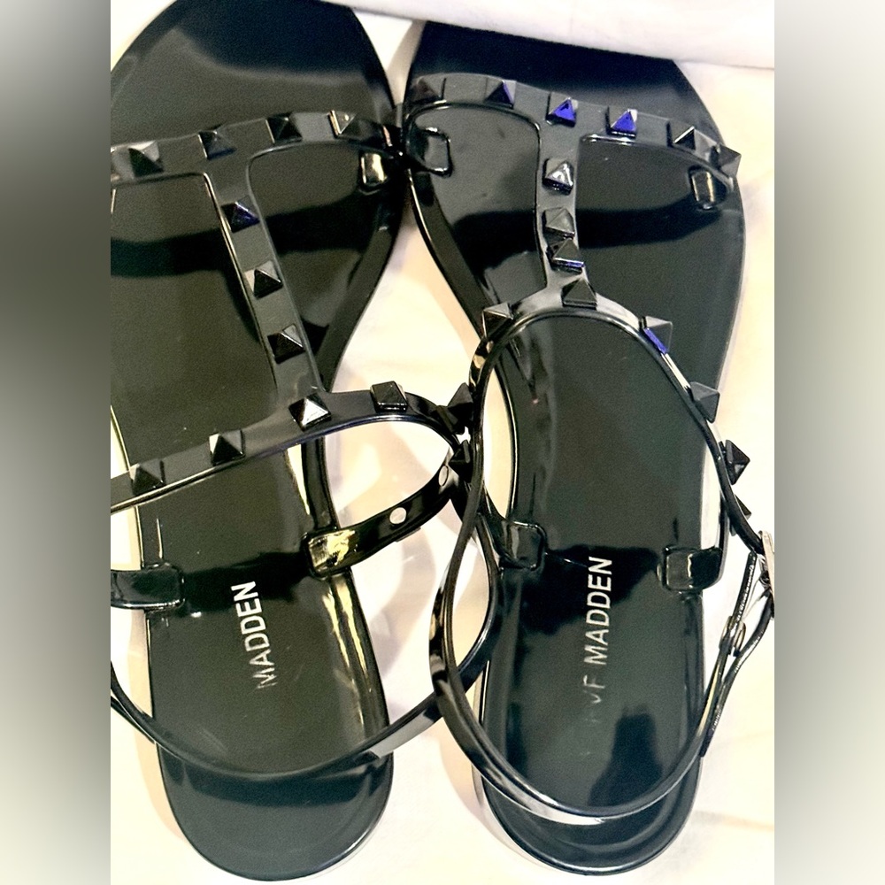 Steve Madden Black Studded Sandals